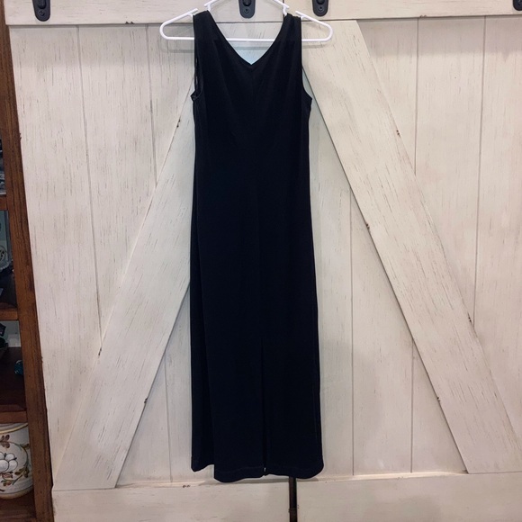 🦋Ann Taylor Black Maxi Dress Size 10 Petite - Picture 3 of 5